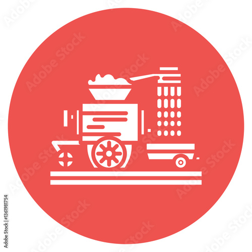 Threshing Machine Vector Icon