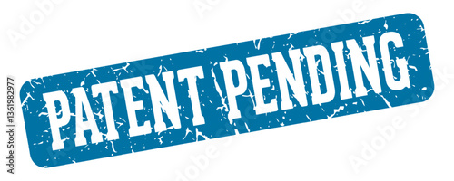 patent pending rectangular sign. patent pending stamp