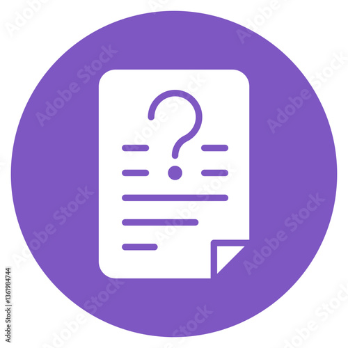 Quiz Paper Vector Icon