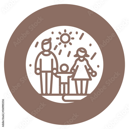 Family Outing Vector Icon