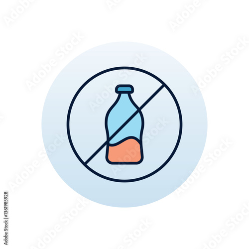 No soft drinks Vector icon
