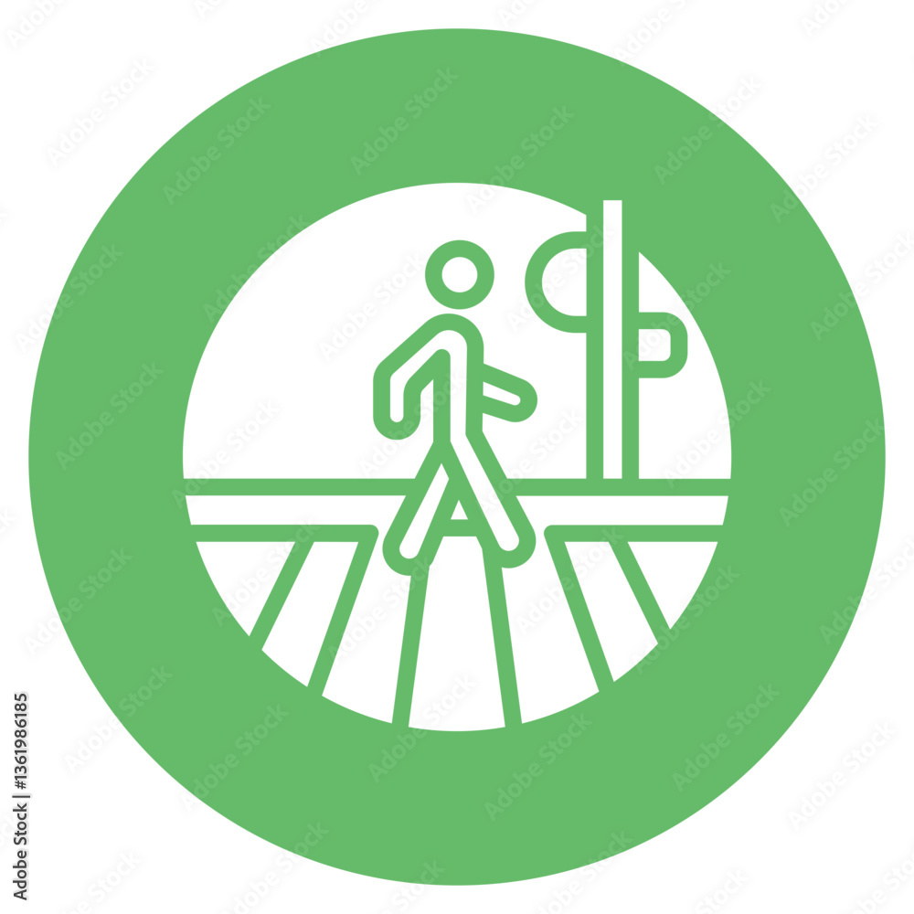 Crosswalk Vector Icon Crosswalk Vector Icon