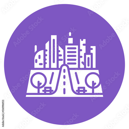 City Promenade Vector Icon