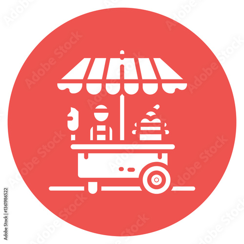 Street Vendor Vector Icon