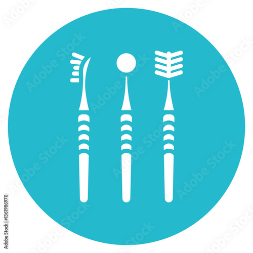 Interdental Brushes Vector Icon