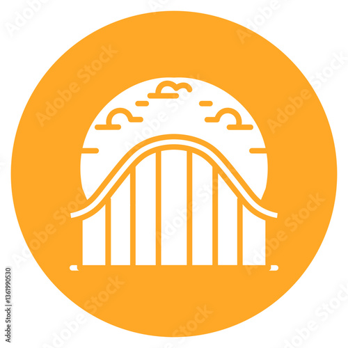 Roller Coaster Vector Icon