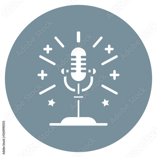 Stand-Up Comedy Mic Vector Icon