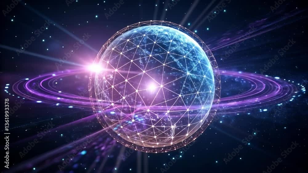 Futuristic Digital Globe Illustration | Network Sphere | Technology Data Visualization | Virtual Space Art | 3D Sci-Fi Background Futuristic Digital Globe Illustration | Network Sphere | Technology Data Visualization | Virtual Space Art | 3D Sci-Fi Background