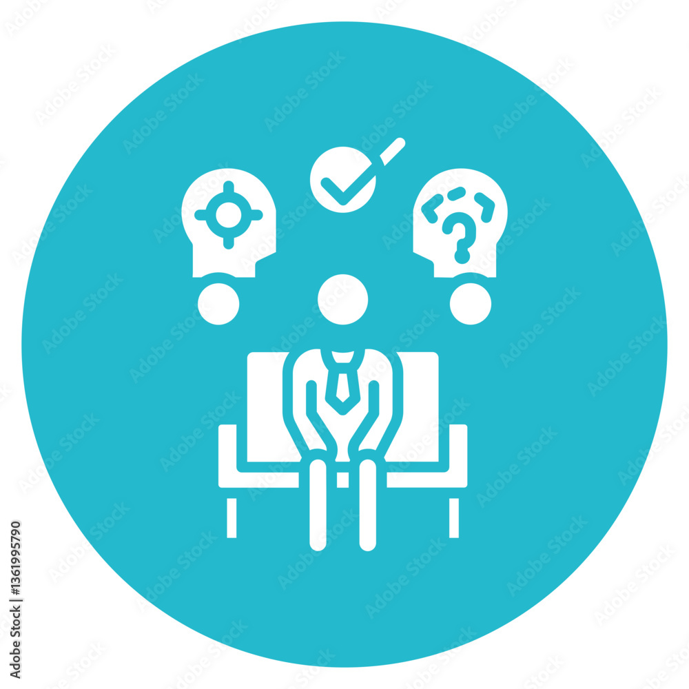 Psychological Testing Vector Icon Psychological Testing Vector Icon