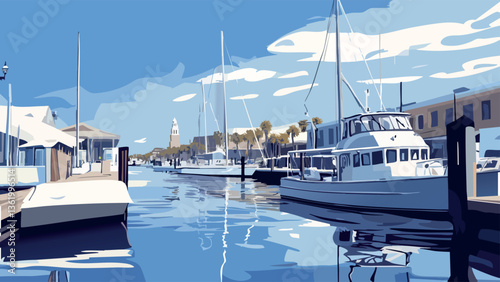 Calm Waters at Charleston City Marina .eps
