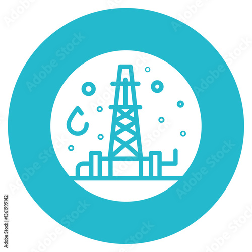 Hydraulic Fracturing Vector Icon
