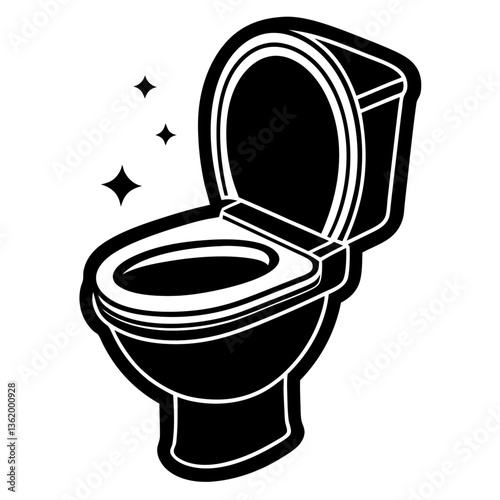 High commode black color vector 