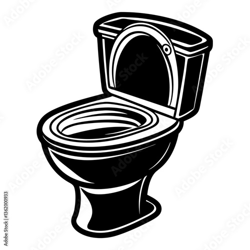 High commode black color vector 