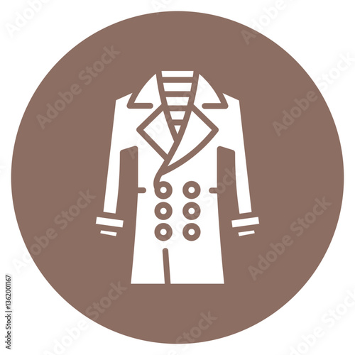 Trench Coat Vector Icon