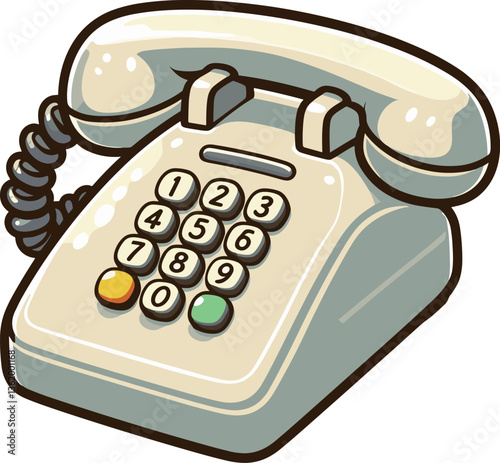 シンプルな電話機のイラスト