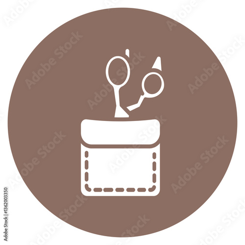 Hair Scissors Holster Vector Icon