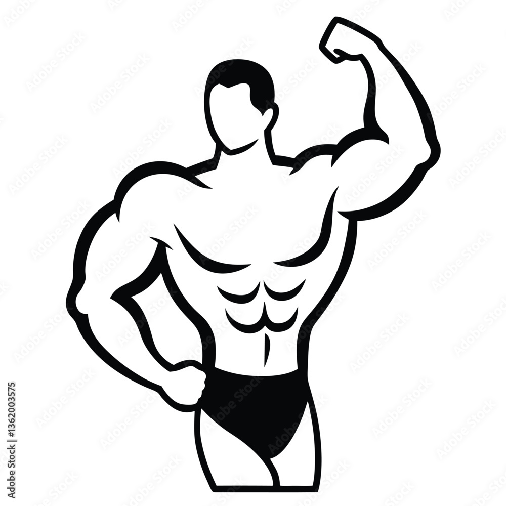 Obraz premium muscular male body