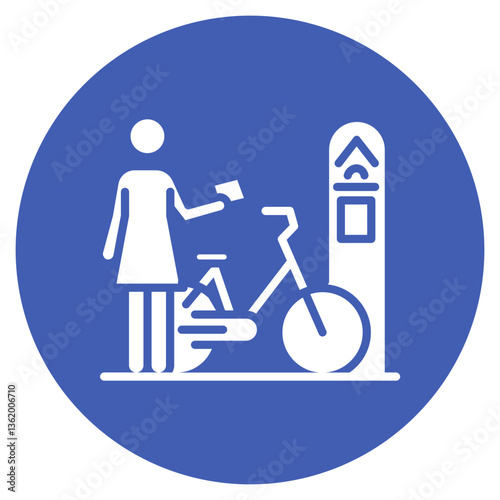 Bicycle Sharing Station Vector Icon