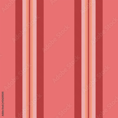 Eamask pattern stripe background, patterned vertical texture vector. Fostume fabric seamless textile lines in red and maroon colors.