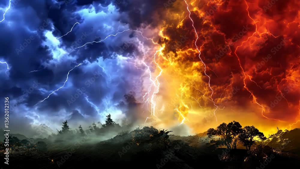The battle between good and evil The Great Controversy background environment 4K