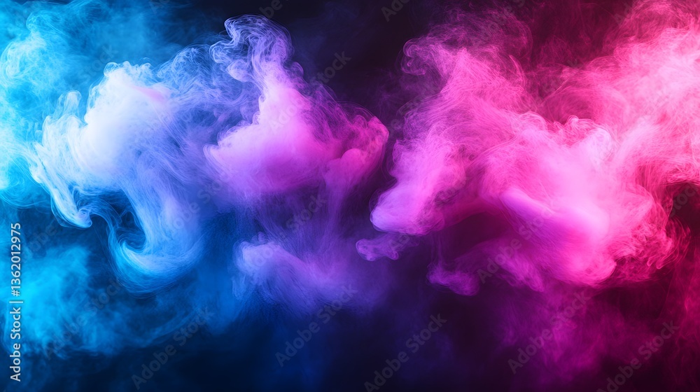 Swirling colorful smoke with vibrant hues and abstract formations Swirling colorful smoke with vibrant hues and abstract formations