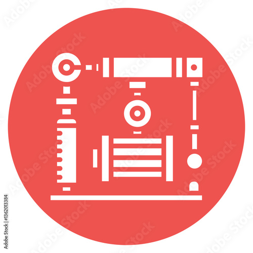 Pneumatic System Vector Icon