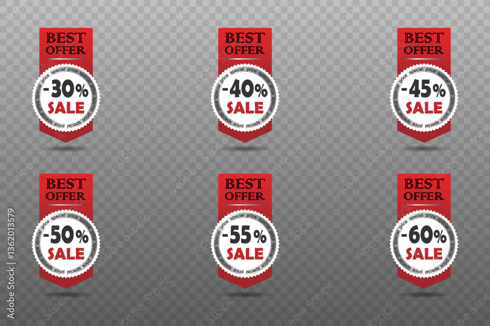 Obraz premium Set of banners super sale and discounts.