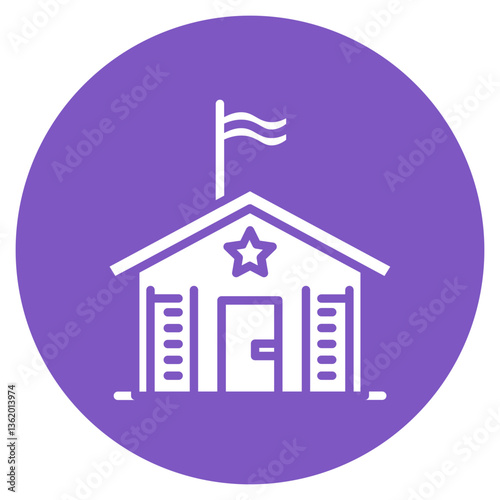 Military Barracks Vector Icon