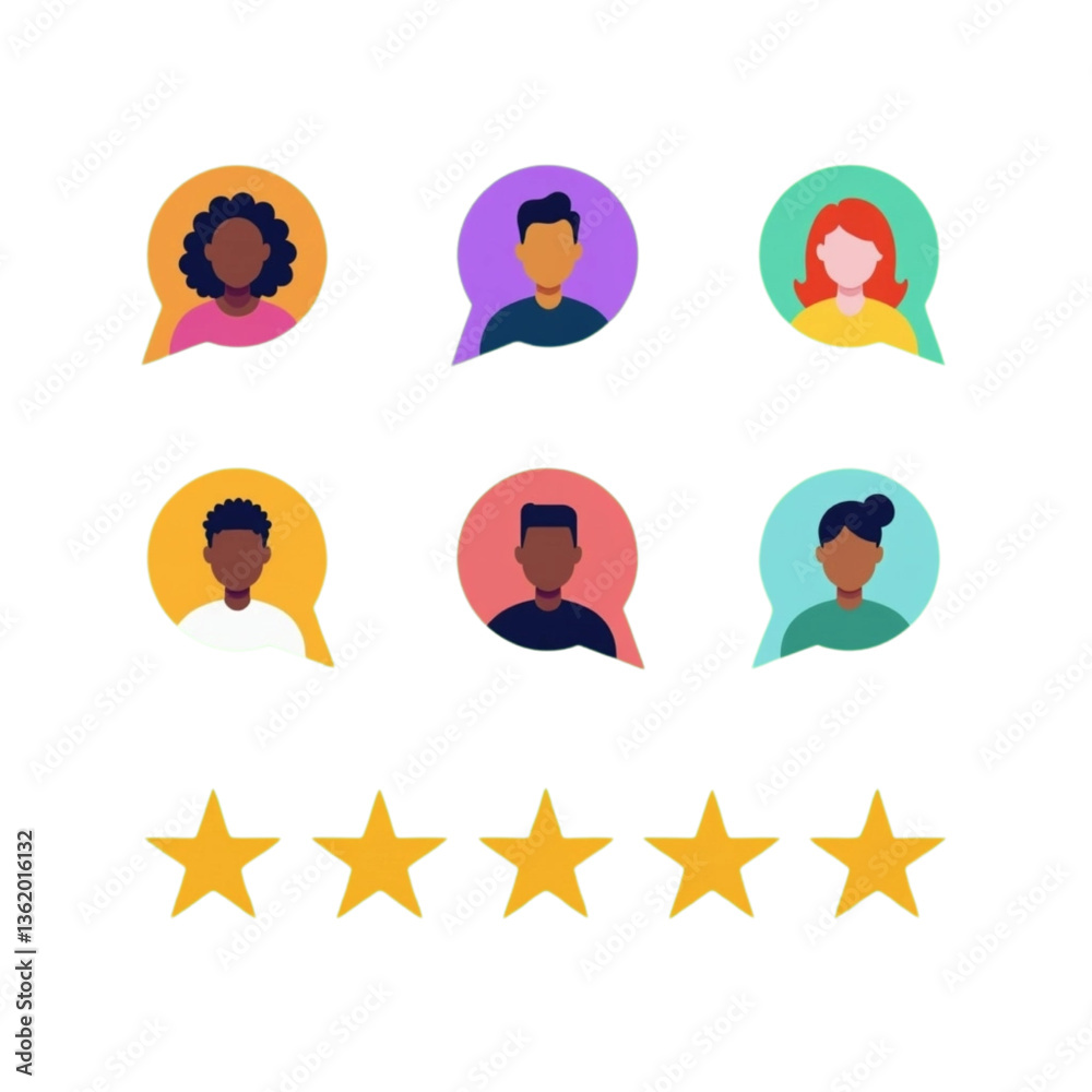 Fototapeta premium set of avatar cartoon user profile image collection for UI mobile Male and female faces.