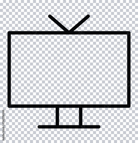 Flat tv icon. Home technology icon. tv modern line style icon. lcd tv screen. monitor lcd icon.