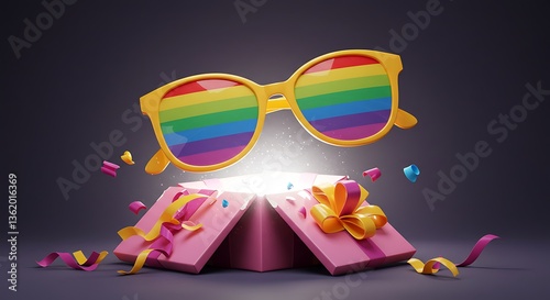 Rainbow Pride Sunglasses Surprise Gift Box