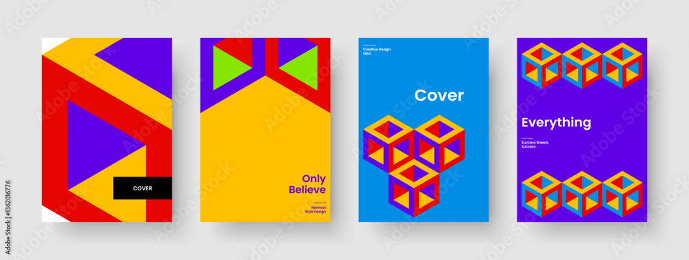 Fototapeta premium Creative Brochure Layout. Geometric Banner Template. Modern Poster Design. Report. Flyer. Book Cover. Background. Business Presentation. Brand Identity. Handbill. Journal. Catalog. Pamphlet