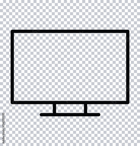 Flat tv icon. Home technology icon. tv modern line style icon. lcd tv screen. monitor lcd icon.