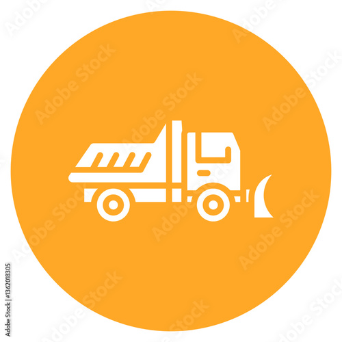 Snowplow Truck Vector Icon