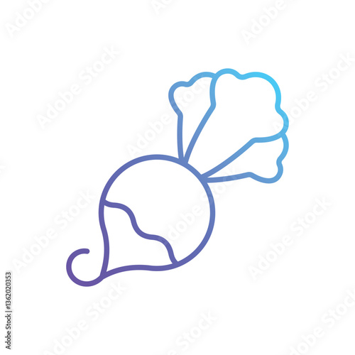 Radish Vector icon