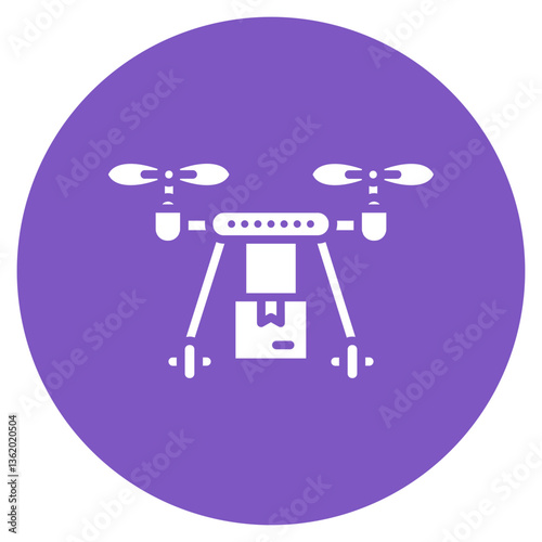 Cargo Drone Vector Icon