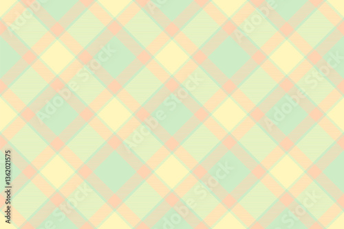 Subtle pastel plaid pattern. Soft, calming colors create a gentle, elegant design ideal for backgrounds, textiles, or packaging.  Evokes feelings of serenity and spring.