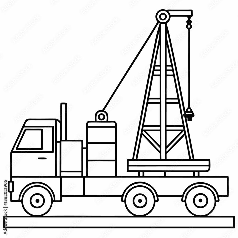 Naklejka premium workover-rigs--white-background
