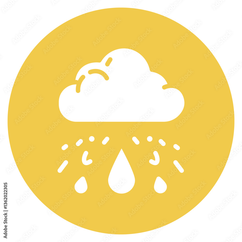Falling Raindrops Vector Icon Falling Raindrops Vector Icon