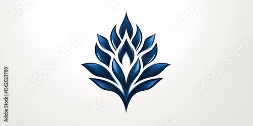 Stylized Lotus Flower Design Enhancing Calmness and Spirituality in Art