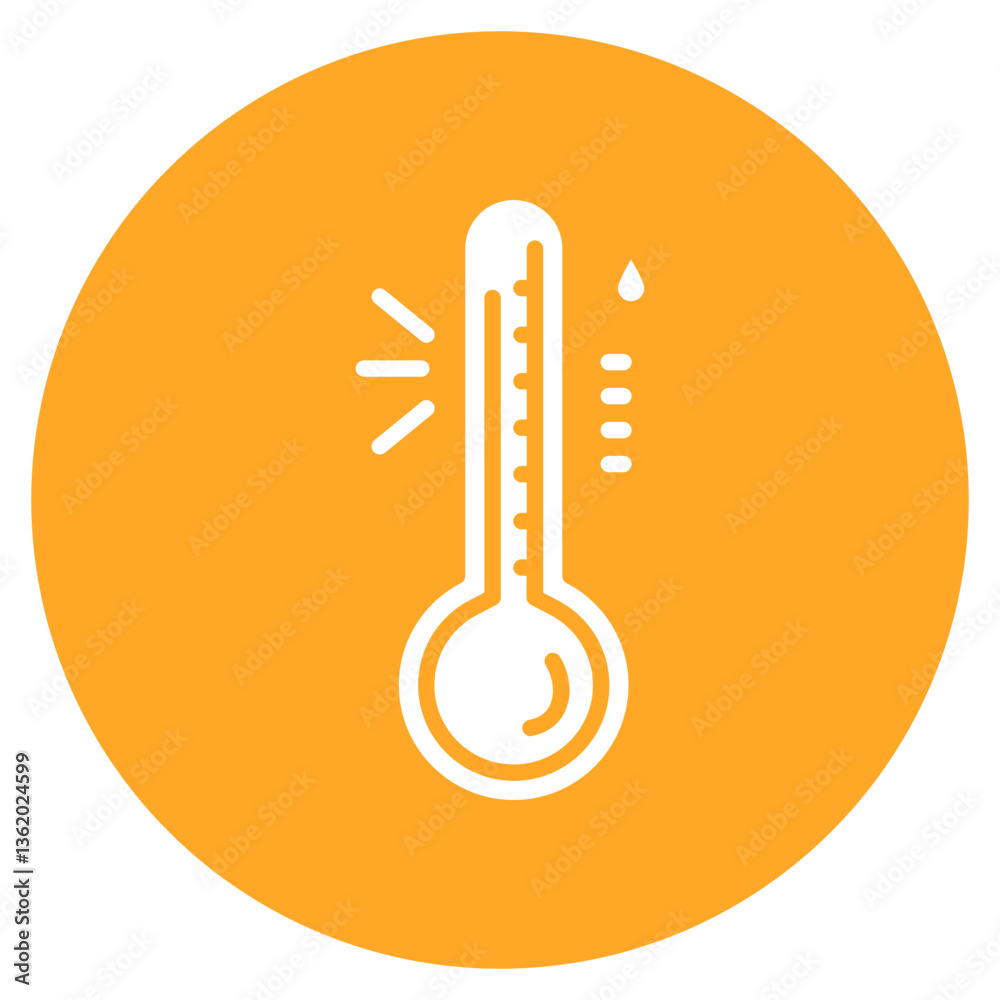 Thermometer Rising Vector Icon Thermometer Rising Vector Icon