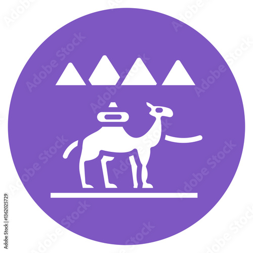 Camel Caravan Vector Icon