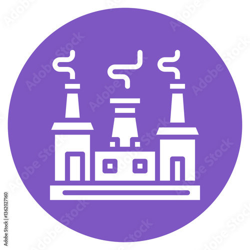 Biomass Power Plant Vector Icon
