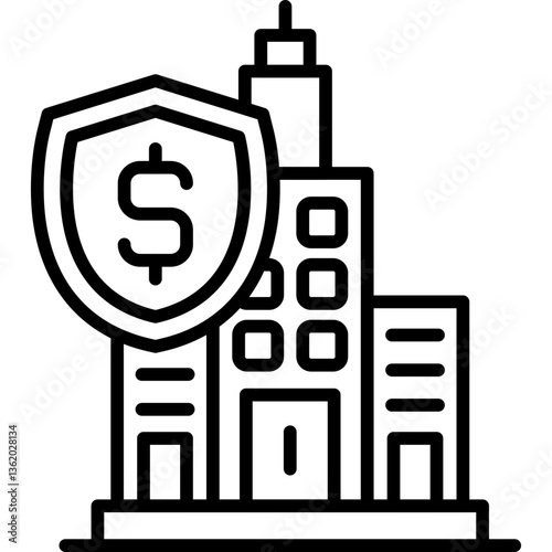 Insurance Company Icon Vector Element