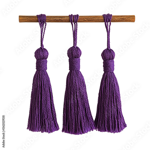 Purple tassels decorative hanging tassel fringe trim tassel for crafts sewing curtains home decor transparent background