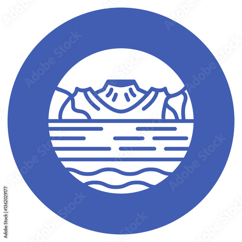 Crater Lake Vector Icon