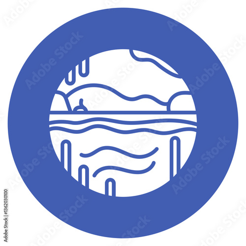 Underwater Cavern Vector Icon