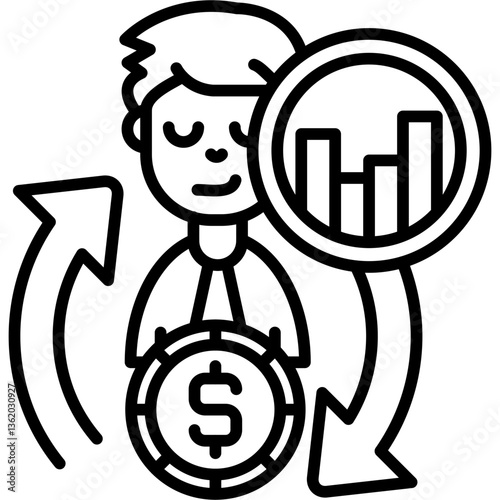 Stock Exchange Icon Vector Element