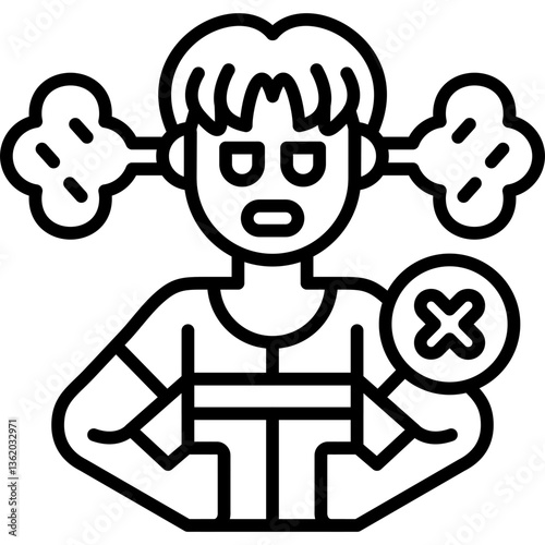 Angry Icon Vector Element