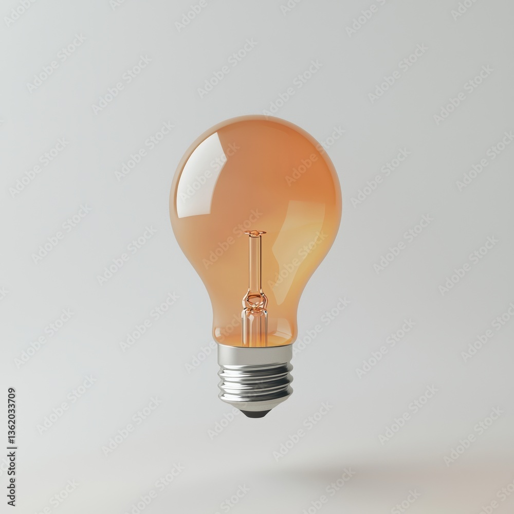 Lightbulb symbolizing idea concept. A floating lightbulb with a subtle glow symbolizing an idea Lightbulb symbolizing idea concept. A floating lightbulb with a subtle glow symbolizing an idea